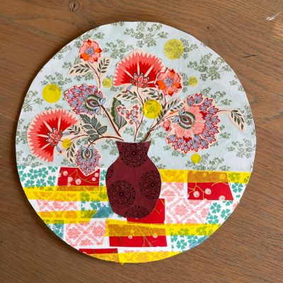 Bloemencollage van papier