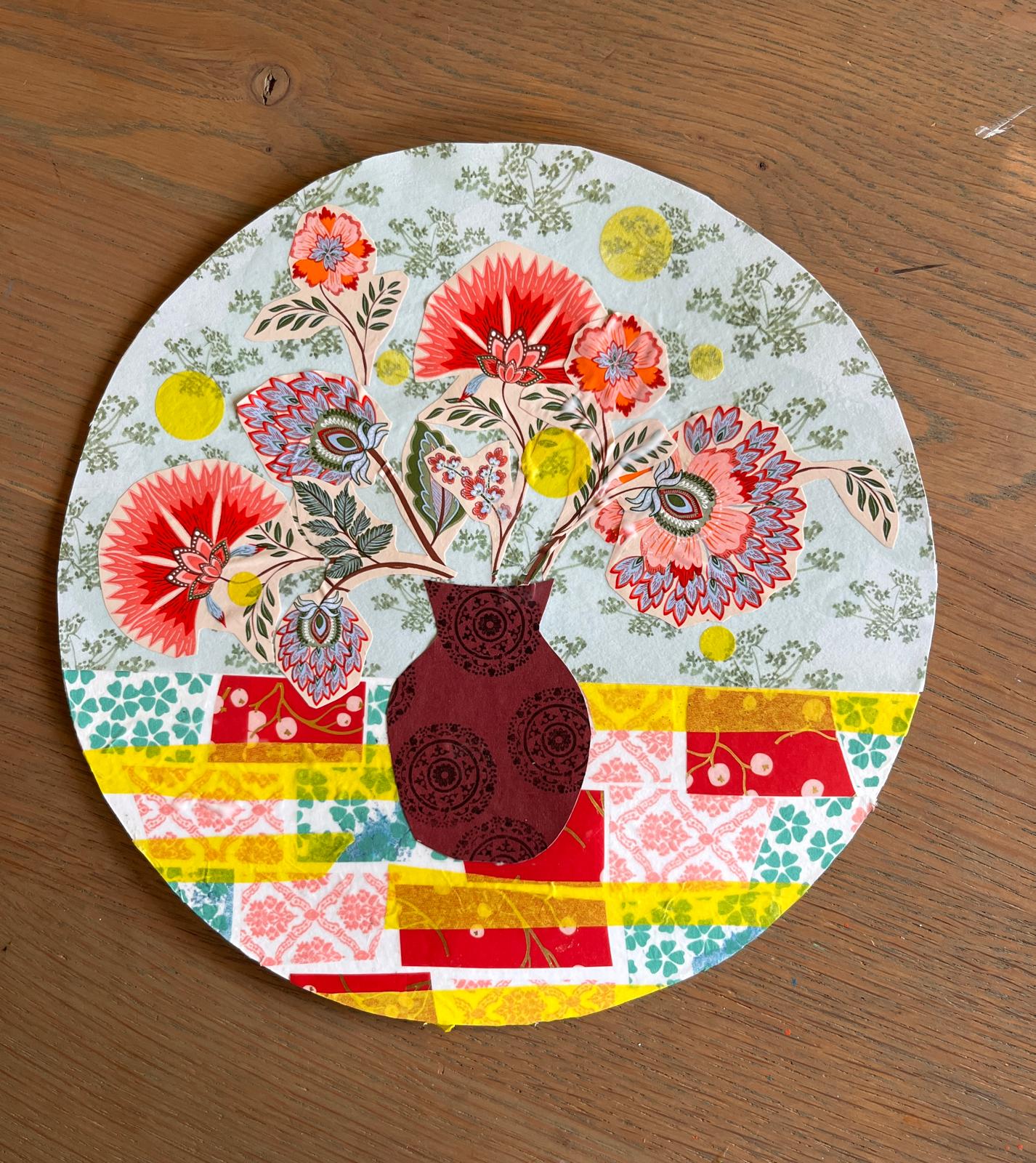 Bloemencollage van papier