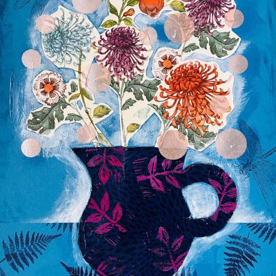 Bloemencollage van papier